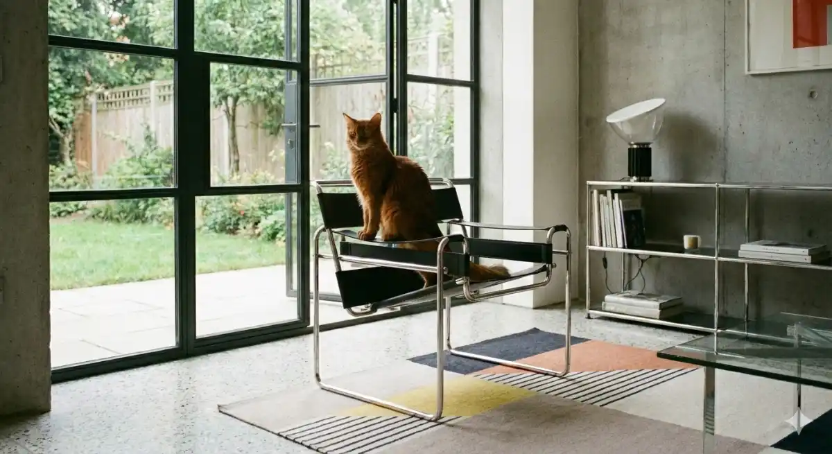 Somali Katze auf Stuhl